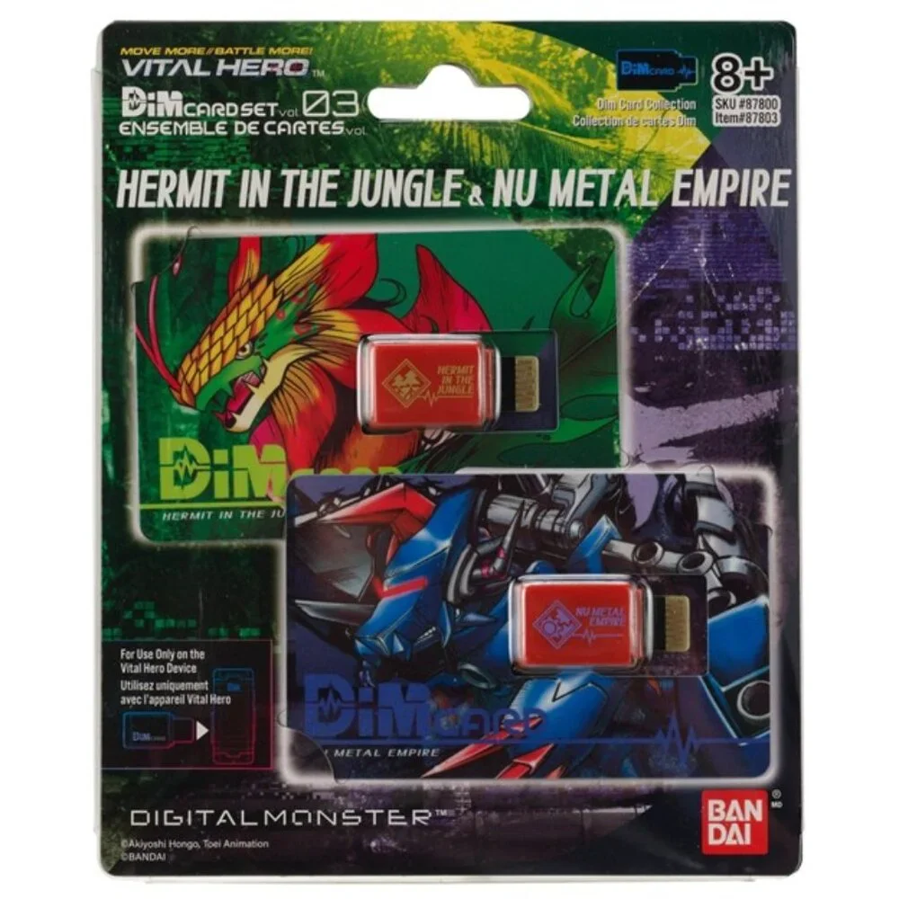 DIGIMON Vital Hero (Hermit in the Jungle & Nu Metal Empire) DIM Card Set 2-Pk